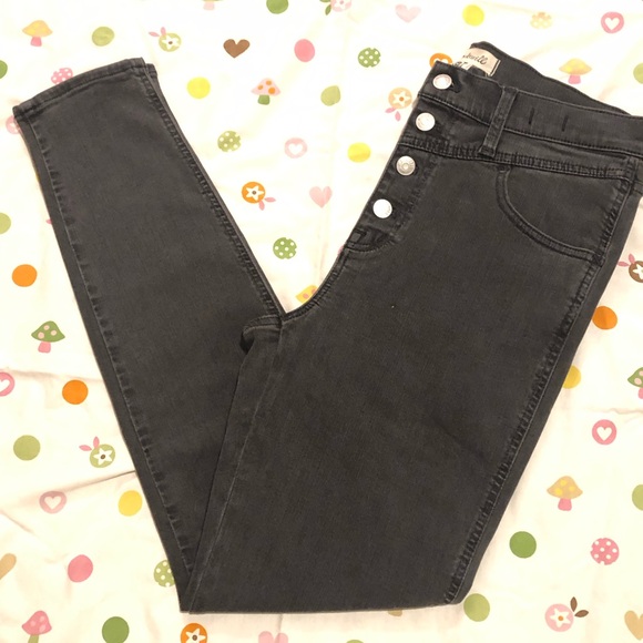 Madewell 10" High-Rise Yoke Detail Button Front Roadtripper Jeans - Picture 14 of 15